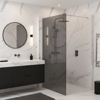 Sprchová zástěna Rea Flexi Grey / Chrome 120