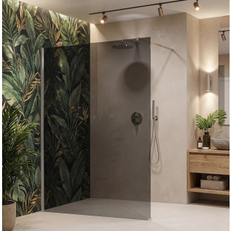 REA Sprchová zástěna Flexi Grey / Chrome 130 KPL-K99081