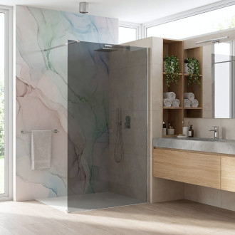 Sprchová zástěna Rea Flexi Grey / Chrome 140