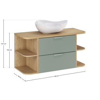 Comad SET-ASG B CREMONA 100CM LRSM UN CLOUD Koupelnová sestava 100 cm