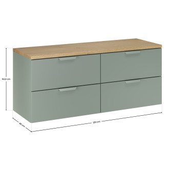Comad SET-ASG B CREMONA 120CM Koupelnová sestava 120 cm s deskou