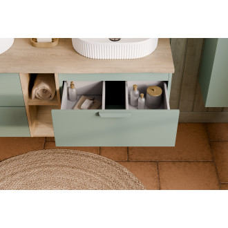 Zestaw meblowy 120cm z blatem i 2 umywalkami nablatowymi Beyond