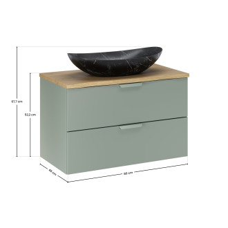 Zestaw meblowy 80cm z blatem i umywalką nablatową Lena