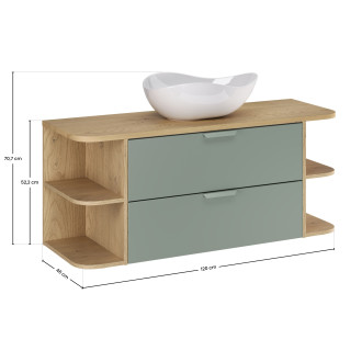 Zestaw meblowy 120cm z blatem i umywalką nablatową Cloud