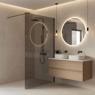 Sprchová zástěna Rea Flexi Grey / Titan 100