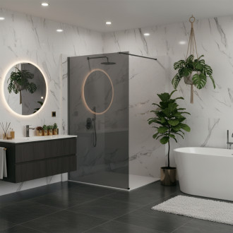 REA Sprchová zástěna Flexi Grey / Titan 110 KPL-K99483