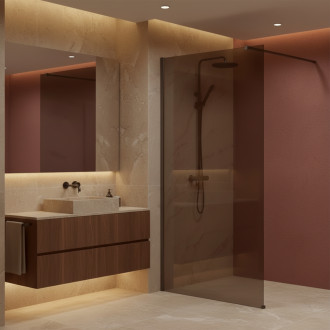 REA Sprchová zástěna Flexi Brown / Titan 80 KPL-K99475