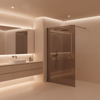 Sprchová zástěna Rea Flexi Brown / Titan 120