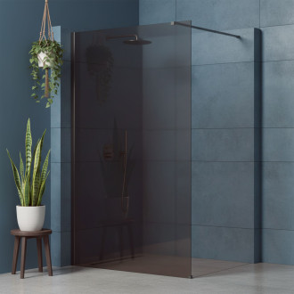 Sprchová zástěna Rea Flexi Brown / Titan 140