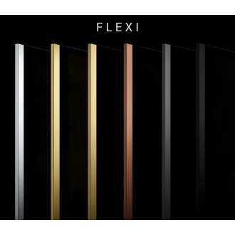 Sprchová zástěna Rea Flexi Brown / Titan 140