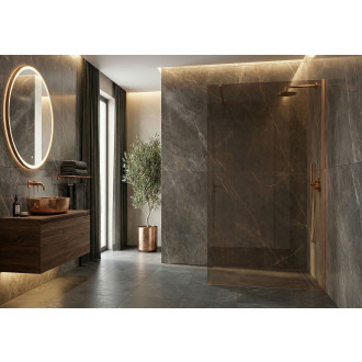 Sprchová zástěna Rea Flexi Brown / Brush Copper 110