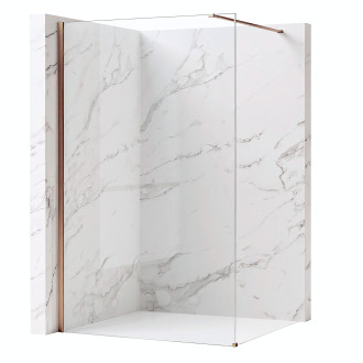 REA Sprchová zástěna Flexi Transparent / Brush Copper 80 KPL-K99367