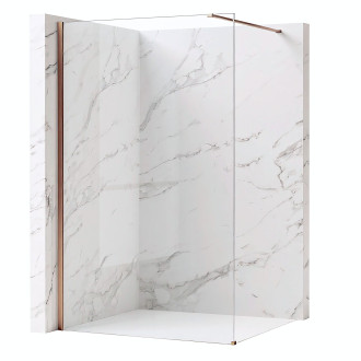 REA Sprchová zástěna Flexi Transparent / Brush Copper 110 KPL-K99364