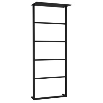 SKA nástěnný sušák ručníků s policí 454x1184x252mm, černá mat SKA701