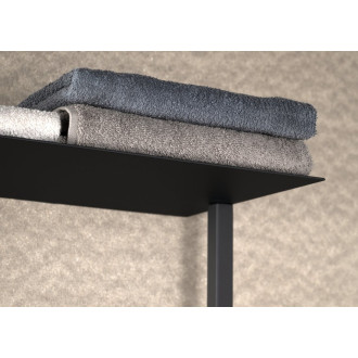 SKA nástěnný sušák ručníků s policí 604x1184x252mm, černá mat