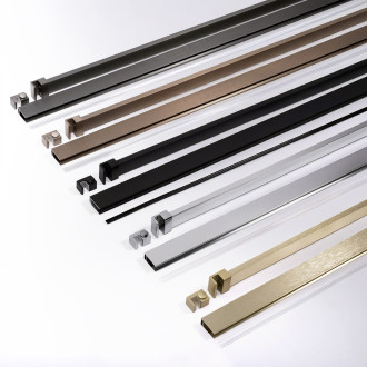 Sprchová zástěna Rea Flexi Grey / Brush Copper 130