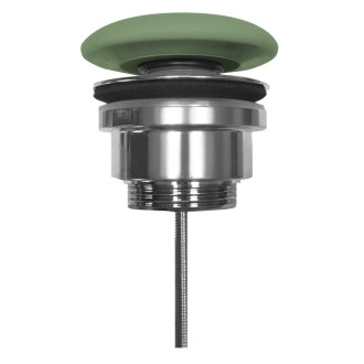 Umyvadlová výpust 5/4“, click-clack, velká zátka, 5-65mm, keramika, verde mat 923311