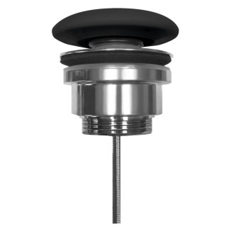 Umyvadlová výpust 5/4“, click-clack, velká zátka, 5-65mm, keramika, černá mat 923331