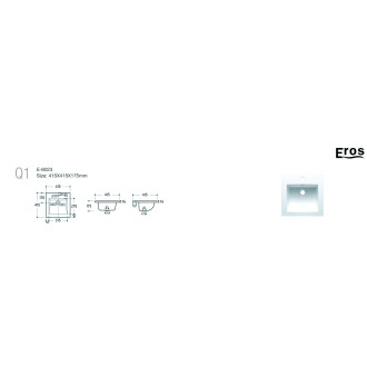 Umywalka jednokomorowa 40cm