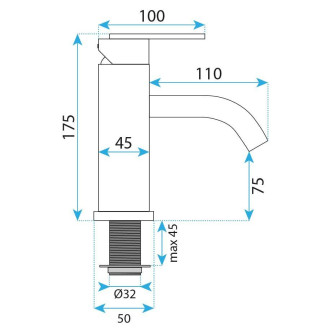 Koupelnová baterie Rea Ontario Brush Copper