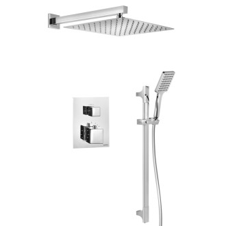 Podomítkový sprchový set s termostatickou baterií, box, 2 výstupy, chrom 1102-32-21