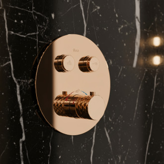 Podomítková sprchová sada Rea Lungo Diamond Copper + BOX