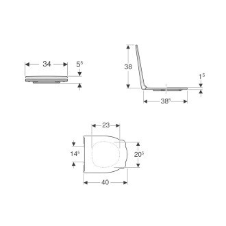 GEBERIT BAMBINI WC sedátko, bílá