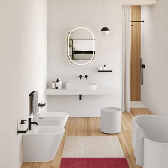 REA Iris umyvadlo na desku - konglomerát, 71cm, bílá matná  REA-U4305