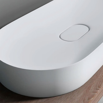 REA Iris umyvadlo na desku - konglomerát, 71cm, bílá matná  REA-U4305