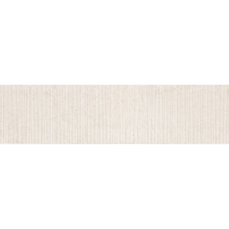 Mexen Flamingo Mayolica Bianco gres szkliwiony rekt. G1, płytka podłogowo-ścienna 120 x 30 cm, carving - TL715-120-030-50