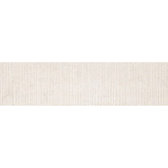 Mexen Flamingo Mayolica Bianco gres szkliwiony rekt. G1, płytka podłogowo-ścienna 120 x 30 cm, carving - TL715-120-030-50