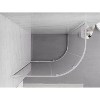 Mexen Exo kabina prysznicowa półokrągła asymetryczna rozsuwana 120 x 80 cm, transparent, chrom - 8131-120-080-01-00