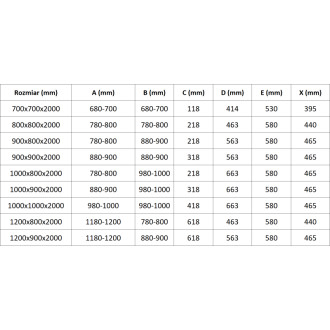Mexen Exo kabina prysznicowa półokrągła asymetryczna rozsuwana 120 x 80 cm, transparent, czarna - 8131-120-080-70-00