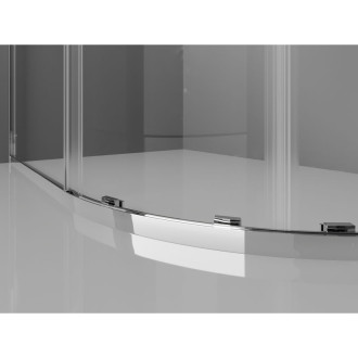 Mexen Exo kabina prysznicowa półokrągła asymetryczna rozsuwana 120 x 80 cm, transparent, chrom - 8132-120-080-01-00