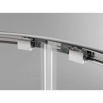 Mexen Exo kabina prysznicowa półokrągła asymetryczna rozsuwana 120 x 80 cm, transparent, chrom - 8132-120-080-01-00