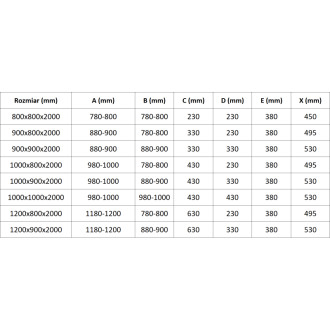 Mexen Exo kabina prysznicowa półokrągła asymetryczna rozsuwana 120 x 80 cm, transparent, chrom - 8132-120-080-01-00
