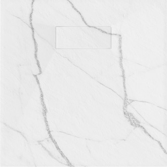 Mexen Hugo brodzik kwadratowy SMC 70 x 70 cm, biały kamień - 42157070