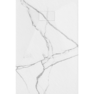 Mexen Hugo brodzik prostokątny SMC 110 x 90 cm, biały kamień - 42159011