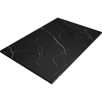 Obdélníková sprchová vanička Mexen Hugo SMC 130 x 90 cm, černý kámen - 42759013