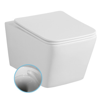 PORTO závěsná WC mísa, Vortex Rimless, 36x52cm, bílá