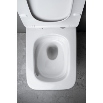 PORTO závěsná WC mísa, Vortex Rimless, 36x52cm, bílá