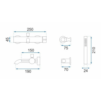 Koupelnová baterie REA LUNGO Copper