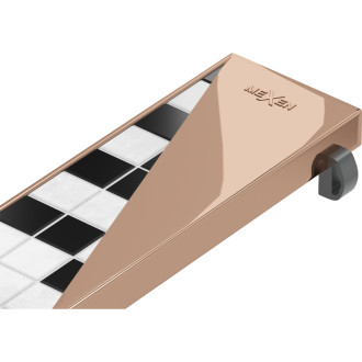 Kryt Mexen Flat M13 2 v 1 pro lineární žlab 70 cm, růžové zlato - 1619070
