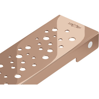 Krytka Mexen Flat M12 pro lineární žlab 80 cm, růžové zlato - 1621080