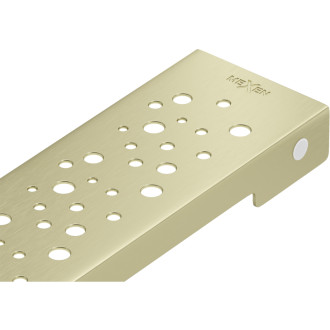 Krytka Mexen Flat M12 pro lineární žlab 90 cm, kartáčované zlato - 1A21090