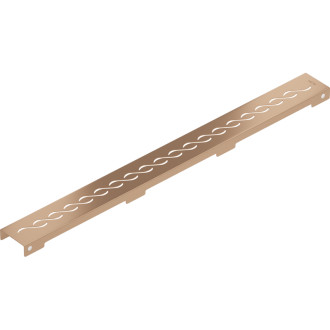 Mexen Flat M18 maskownica do odpływu liniowego 50 cm, miedź szczotkowana - 1C23050