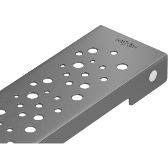 Krytka Mexen Flat M12 pro lineární žlab 70 cm, kartáčovaná, pistolově šedá - 1E21070
