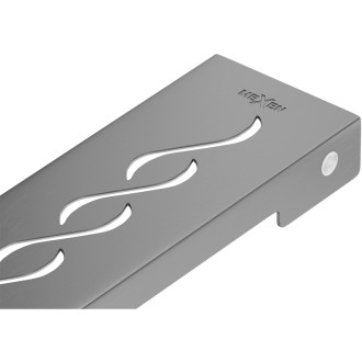 Kryt Mexen Flat M18 pro lineární žlab 100 cm, kartáčovaný, pistolově šedý - 1E23100