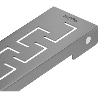Kryt Mexen Flat M15 pro lineární žlab 70 cm, kartáčovaný, pistolově šedý - 1E24070
