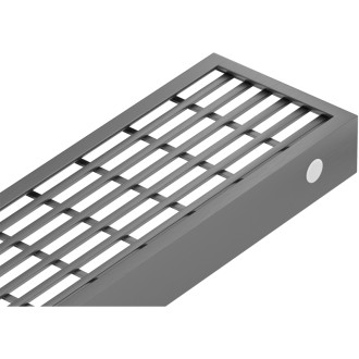 Kryt Mexen Flat M33 pro lineární žlab 100 cm, kartáčovaný, pistolově šedý - 1E33100